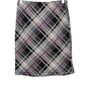 Y2k Urban Outfitters Black & Pink Plaid Pencil Skirt Mini Skirt Medium Cute